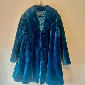 Dennis Basso Rich Blue Teddy Jacket